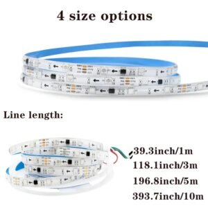 5050 RGB Led Strip Lights 196.8inch/5m