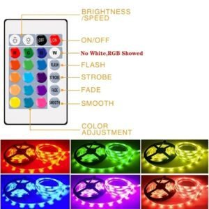 5050 RGB Led Strip Lights 196.8inch/5m