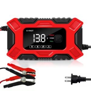 12V 6 Amp Intelligent Automatic Battery Charger/Maintainer with LCD Screen, Impulse Repair & Summer/Winter Modes