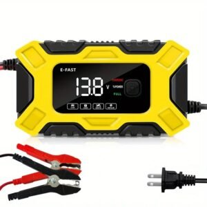 12V 6 Amp Intelligent Automatic Battery Charger/Maintainer with LCD Screen, Impulse Repair & Summer/Winter Modes