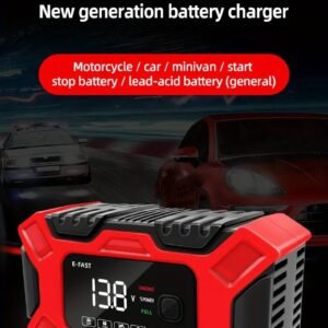 12V 6 Amp Intelligent Automatic Battery Charger/Maintainer with LCD Screen, Impulse Repair & Summer/Winter Modes