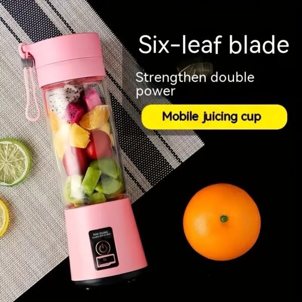 Wireless Portable Blender, Six-leaf Blade USB Rechargeable Mini Juice Blender - Image 6