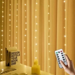 LED Curtain Lights, Garland Fairy String Lights, Holiday Lighting Rainbow Window Lights, Home Decorations 