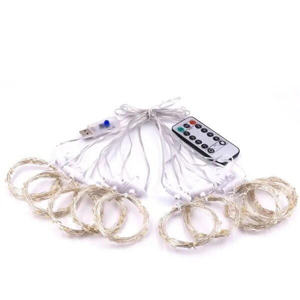 LED Curtain Lights, Garland Fairy String Lights, Holiday Lighting Rainbow Window Lights, Home Decorations  - Image 9