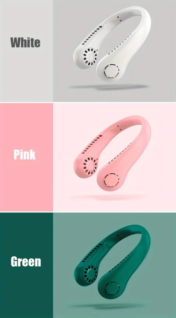 Mini Neck Fan Portable Bladeless Hanging Neck Rechargeable Air Cooler 3 Speed Mini Summer Sports Fans - Image 10