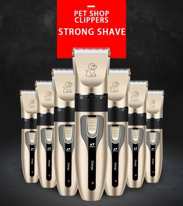 Pet Hair Trimmer Pet Grooming Kit Electric Shaver Nail Clipper Scissors Nail File Hair Comb Brush Set With USB Cable - Image 7