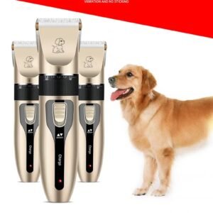 Pet Hair Trimmer Pet Grooming Kit Electric Shaver Nail Clipper Scissors Nail File Hair Comb Brush Set With USB Cable