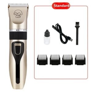 Pet Hair Trimmer Pet Grooming Kit Electric Shaver Nail Clipper Scissors Nail File Hair Comb Brush Set With USB Cable