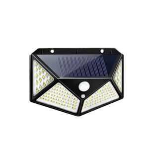 100LED Solar Rechargeable Lights, Outdoor Garden Lights, Camping Lighting, Four-sided Light-emitting Human Body Sensor Lights, Street Lights And Garden Lights