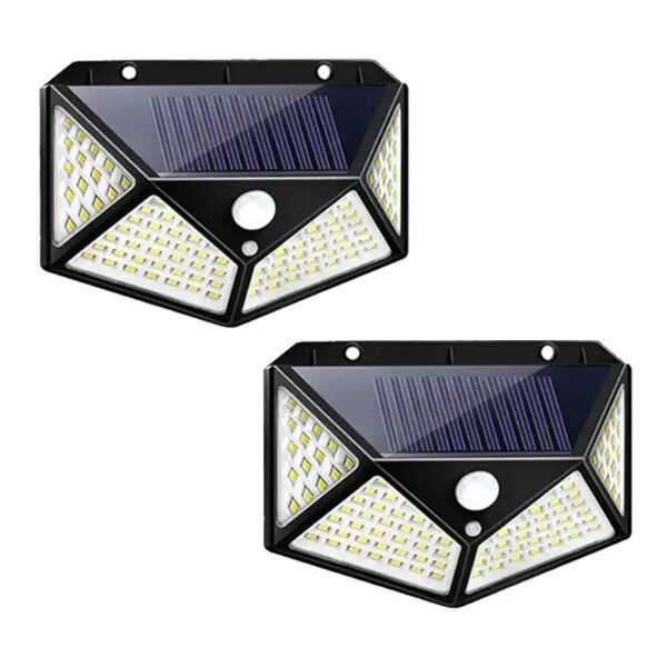 100LED Solar Rechargeable Lights, Outdoor Garden Lights, Camping Lighting, Four-sided Light-emitting Human Body Sensor Lights, Street Lights And Garden Lights - Image 10
